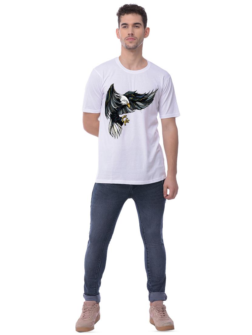 white chest print t-shirt - 16745054 - Zoom Image - 3