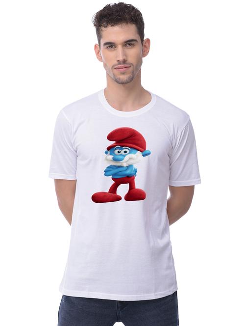 white chest print t-shirt - 16745056 - Standard Image - 1