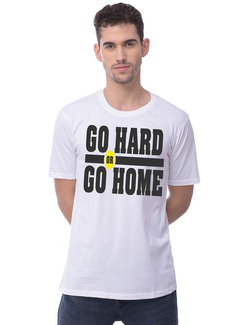 white typographic chest print t-shirt - 16745057 - Standard Image - 1