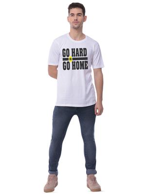 white typographic chest print t-shirt - 16745057 - Standard Image - 3