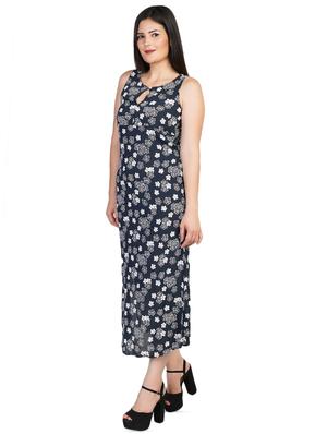 key hole neck floral maxi dress - 16745062 - Standard Image - 2