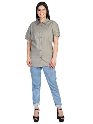 puff sleeved solid shirt - 16745065 - Standard Image - 4