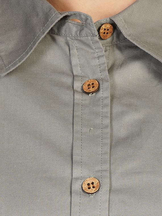 puff sleeved solid shirt - 16745065 - Zoom Image - 5
