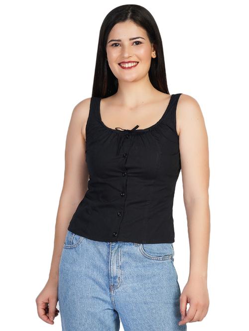 scoop neck solid top - 16745066 - Standard Image - 1