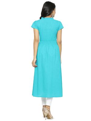 embroidered flared kurta - 16745270 - Standard Image - 3