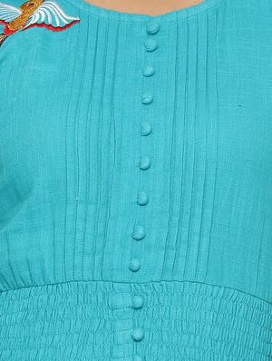 embroidered flared kurta - 16745270 - Standard Image - 4