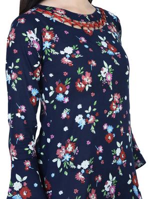 floral print straight kurta - 16745273 - Standard Image - 4