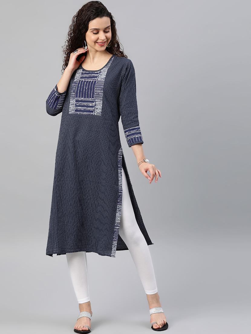 printed straight kurta - 16745275 - Zoom Image - 1