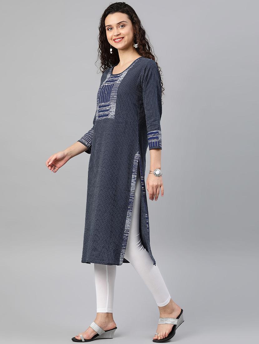 printed straight kurta - 16745275 - Zoom Image - 2