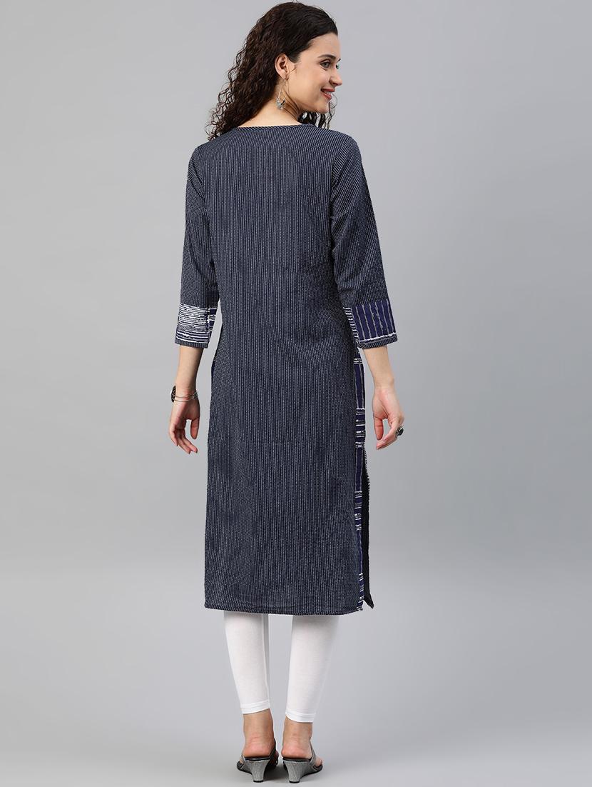 printed straight kurta - 16745275 - Zoom Image - 3