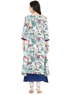 floral print layered kurta - 16745279 - Standard Image - 3