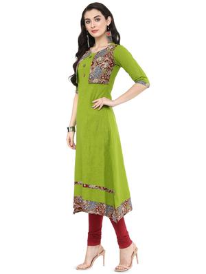 solid a-line kurta - 16745282 - Standard Image - 2
