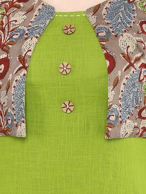 solid a-line kurta - 16745282 - Standard Image - 4