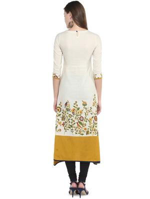 floral printed a-line kurta - 16745285 - Standard Image - 3