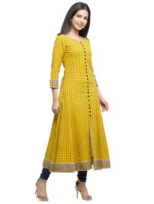 checkered flared kurta - 16745289 - Standard Image - 2