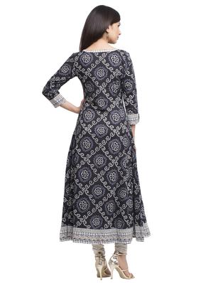bandhani printed flared kurta - 16745292 - Standard Image - 3