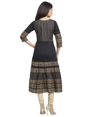 printed a-line kurta - 16745293 - Standard Image - 3