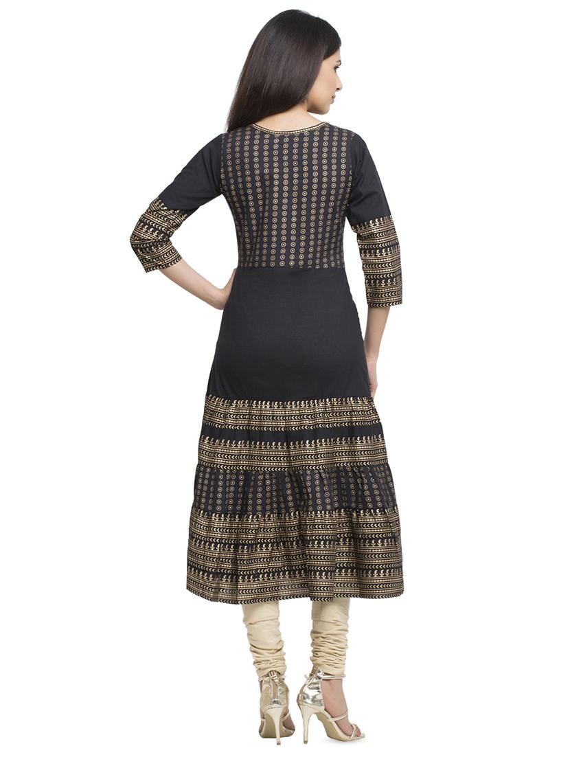 printed a-line kurta - 16745293 - Zoom Image - 3