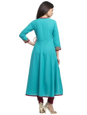solid angrakha kurta - 16745296 - Standard Image - 3