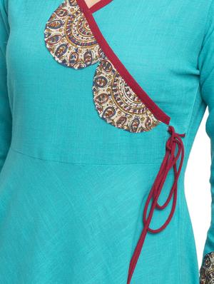 solid angrakha kurta - 16745296 - Standard Image - 4