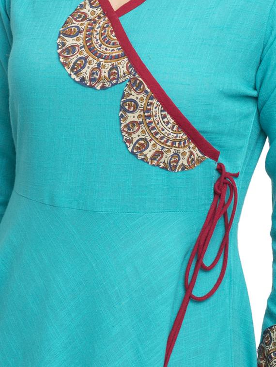 solid angrakha kurta - 16745296 - Zoom Image - 4