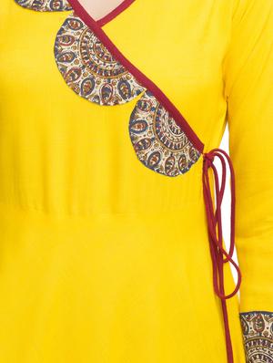 solid angrakha kurta - 16745297 - Standard Image - 4