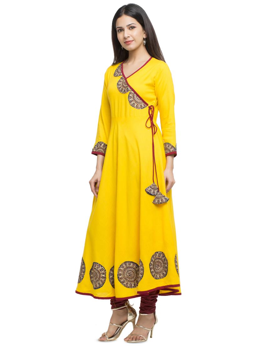 solid angrakha kurta - 16745297 - Zoom Image - 2
