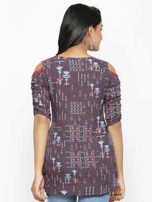 cold shoulder tassel detail top - 16745454 - Standard Image - 3