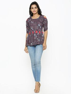 cold shoulder tassel detail top - 16745454 - Standard Image - 4