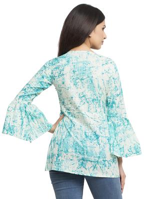 round neck bell sleeved tunic - 16745456 - Standard Image - 3