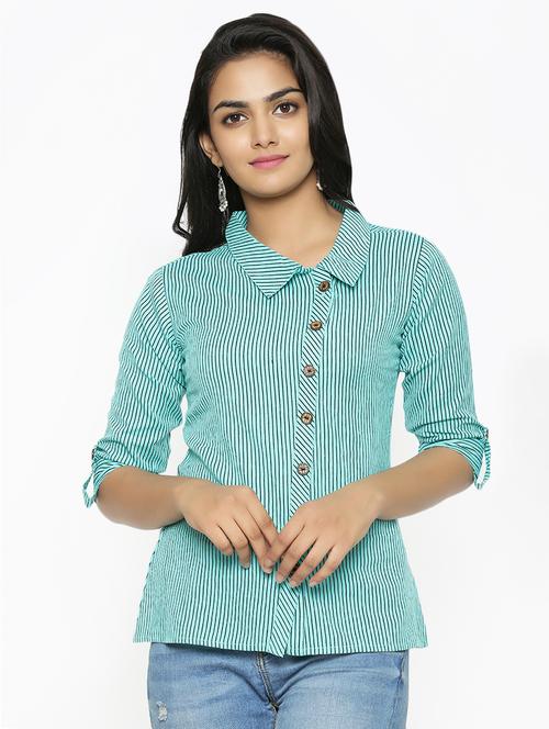 roll up sleeved striped shirt - 16745470 - Standard Image - 1