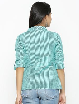 roll up sleeved striped shirt - 16745470 - Standard Image - 3