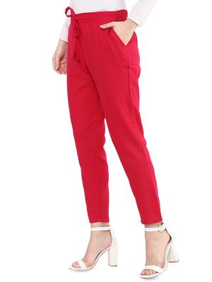drawstring pocket detail flat front trouser - 16745508 - Standard Image - 2