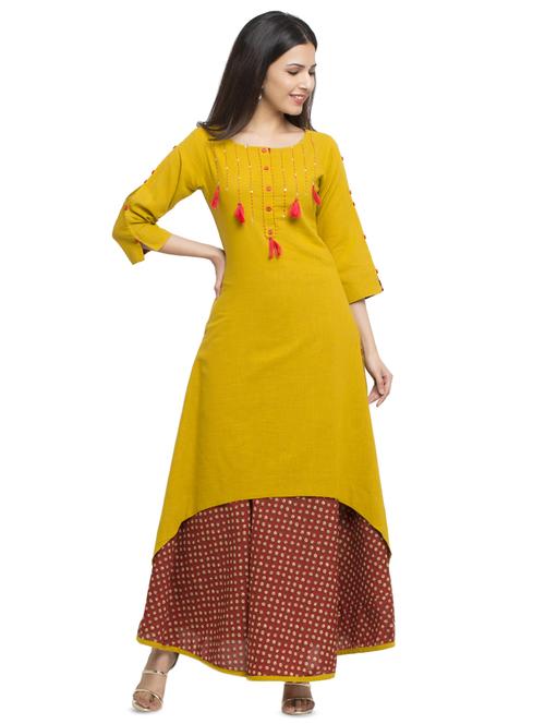 embroidered kurta skirt set - 16745518 - Standard Image - 1