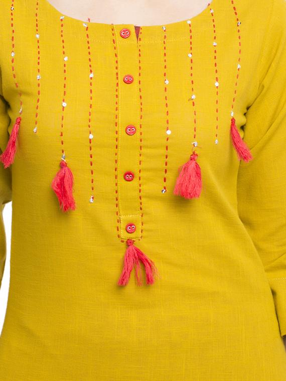 embroidered kurta skirt set - 16745518 - Zoom Image - 4