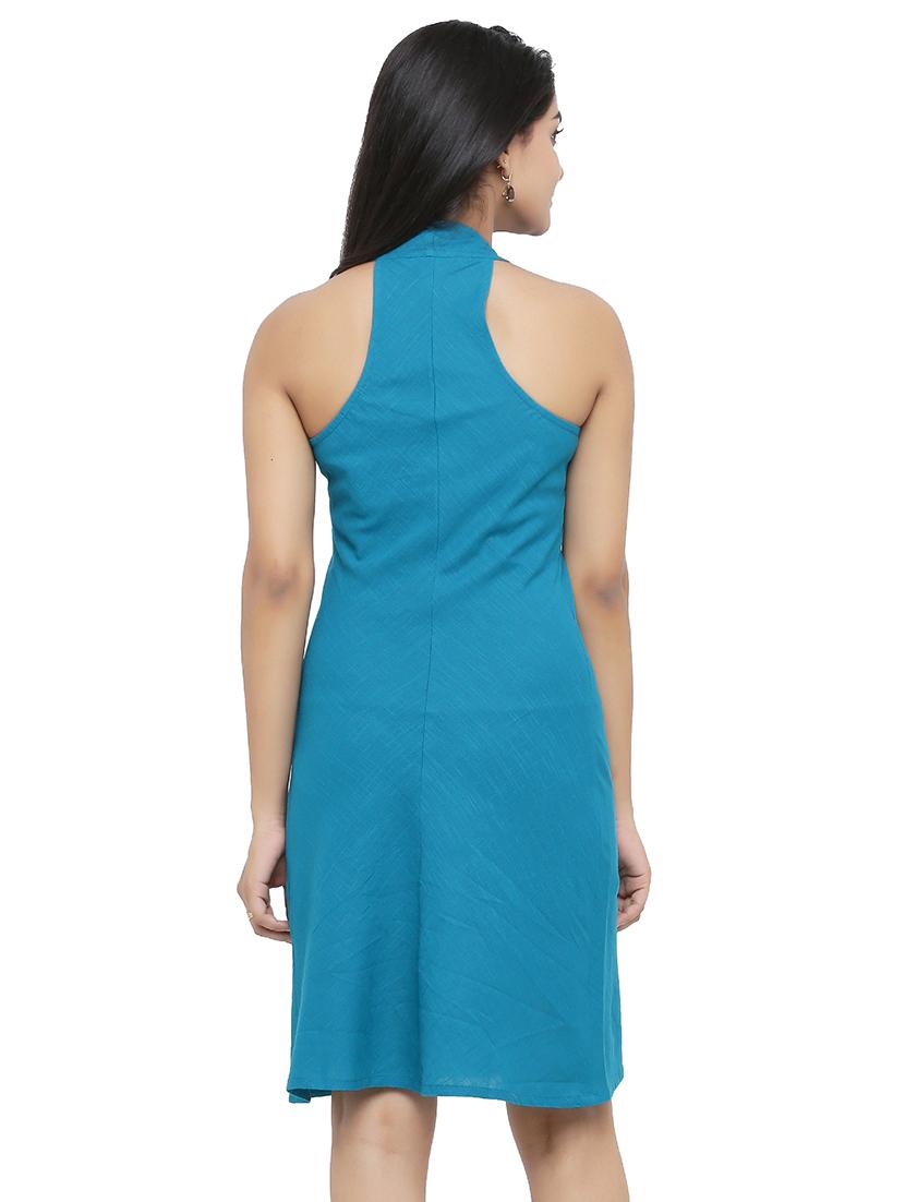 racer back solid a-line dress - 16745522 - Zoom Image - 3