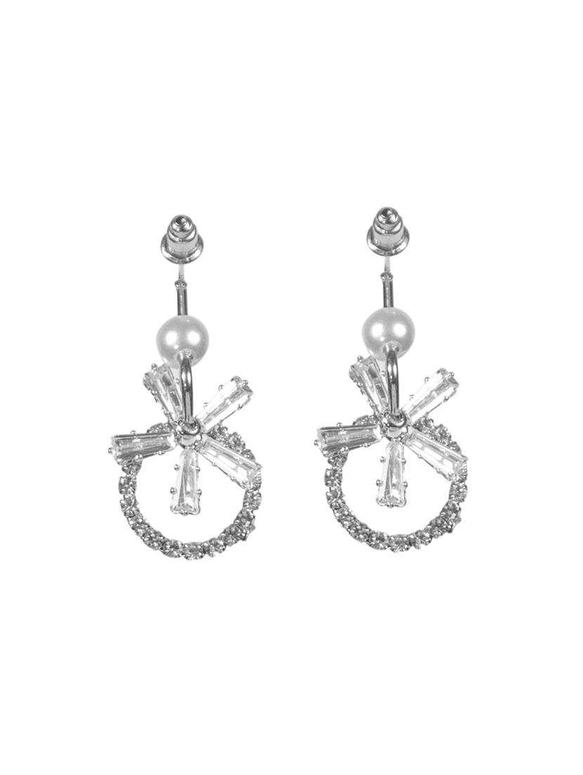 white metal drop earring - 16745535 - Zoom Image - 3