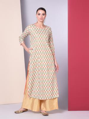 floral straight kurta - 16745653 - Standard Image - 2