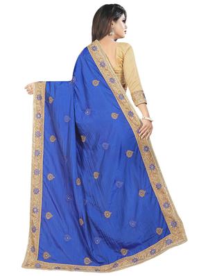 embroidered half and half saree with blouse - 16745723 - Standard Image - 2