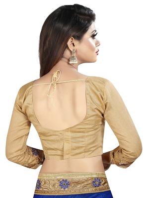 embroidered half and half saree with blouse - 16745723 - Standard Image - 4