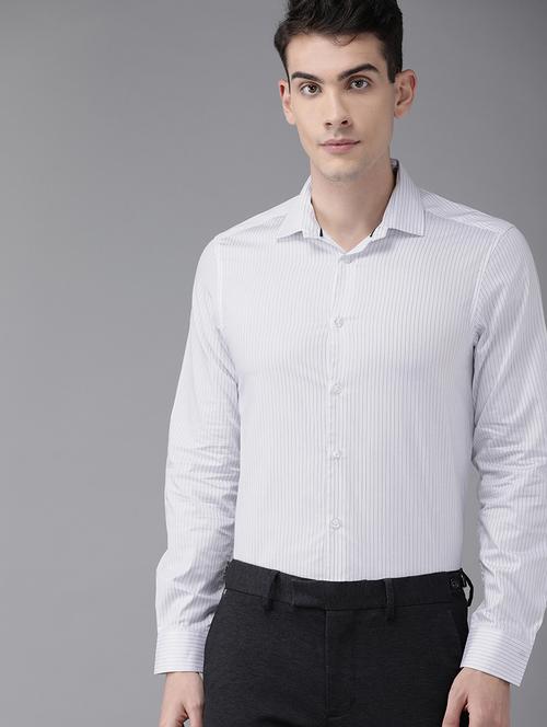 white striped formal shirt - 16745907 - Standard Image - 1