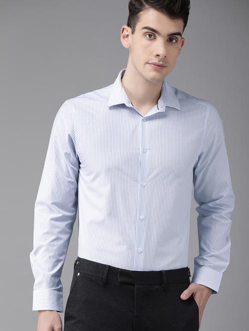 blue striped formal shirt - 16745908 - Standard Image - 1