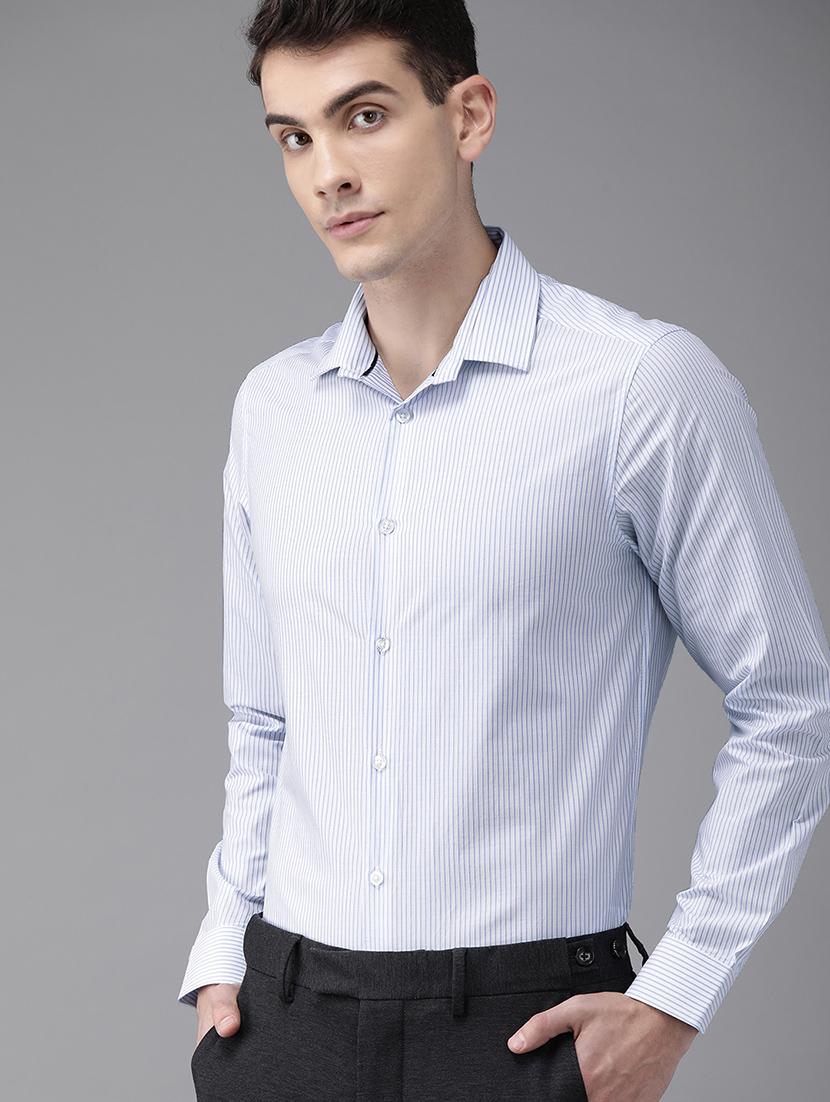 blue striped formal shirt - 16745908 - Zoom Image - 2