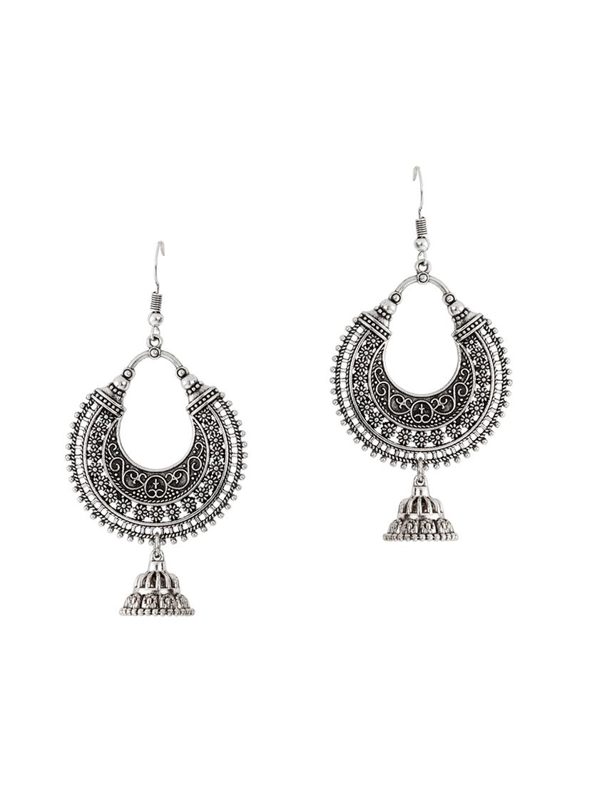 silver plated jhumka earring - 16746142 - Zoom Image - 1