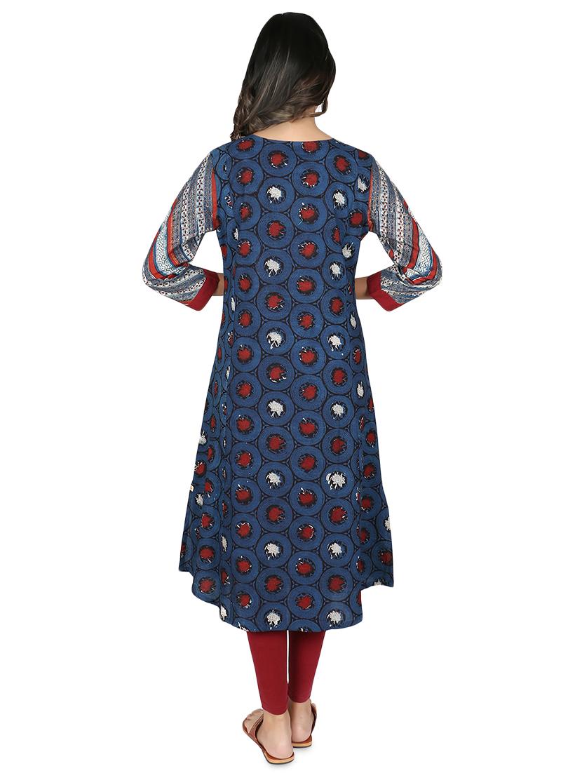 printed a-line kurta - 16746375 - Zoom Image - 3