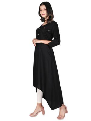 solid high-low kurta - 16746376 - Standard Image - 2
