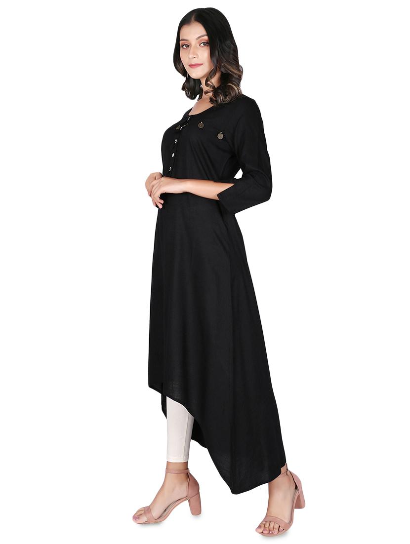 solid high-low kurta - 16746376 - Zoom Image - 2