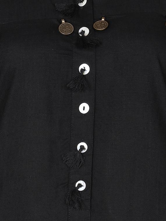 solid high-low kurta - 16746376 - Zoom Image - 4