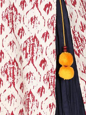 printed layered ethnic dress - 16746382 - Standard Image - 4