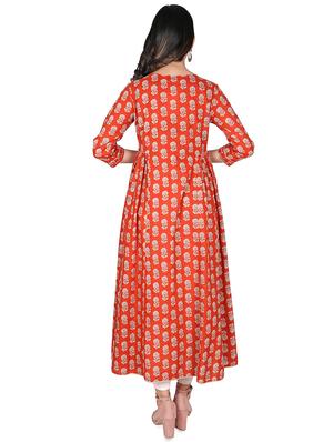 floral printed flared kurta - 16746385 - Standard Image - 3